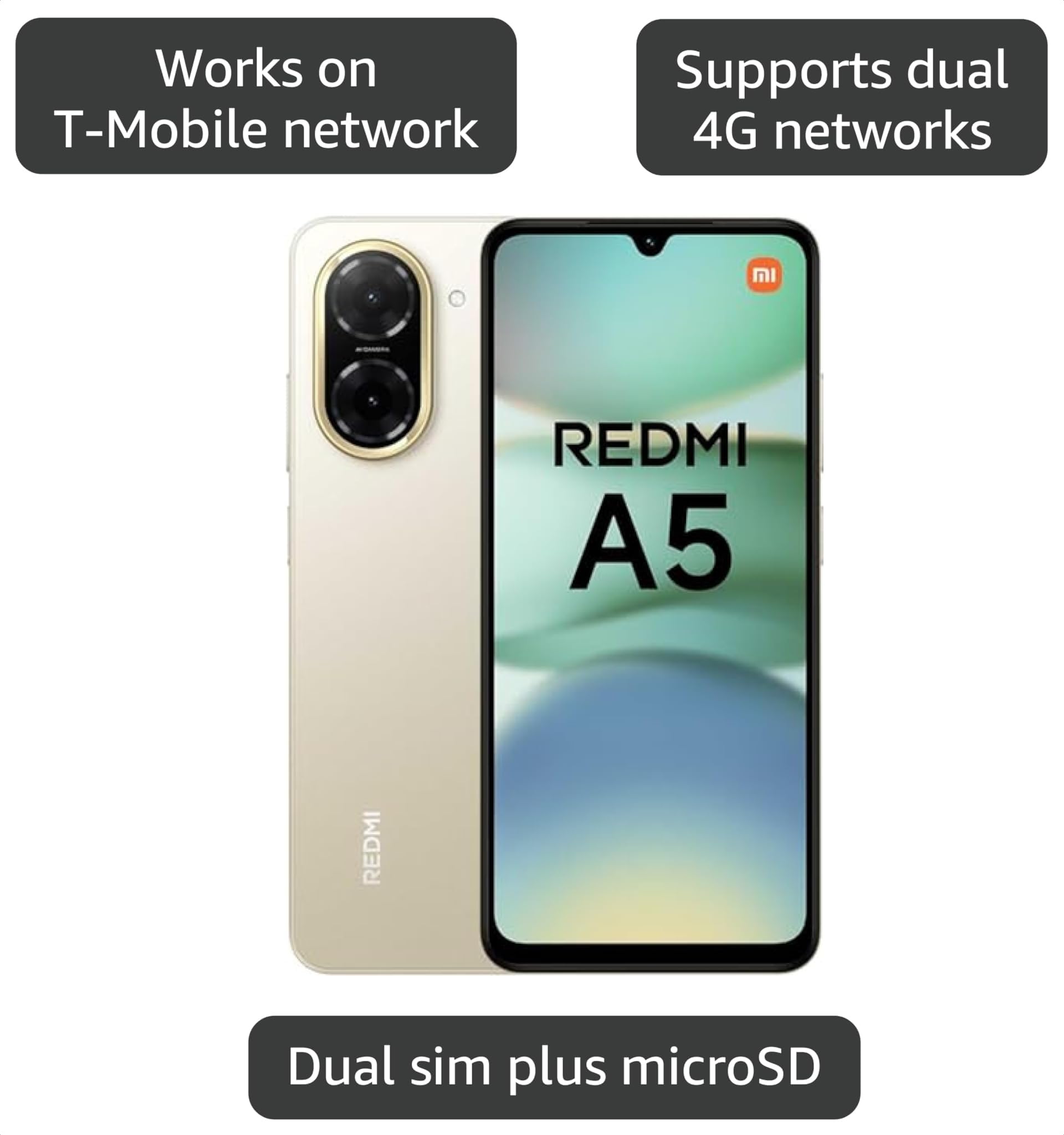Amazon.com: XIAOMI Redmi A5 4G LTE (for Tmobile Tello & Global